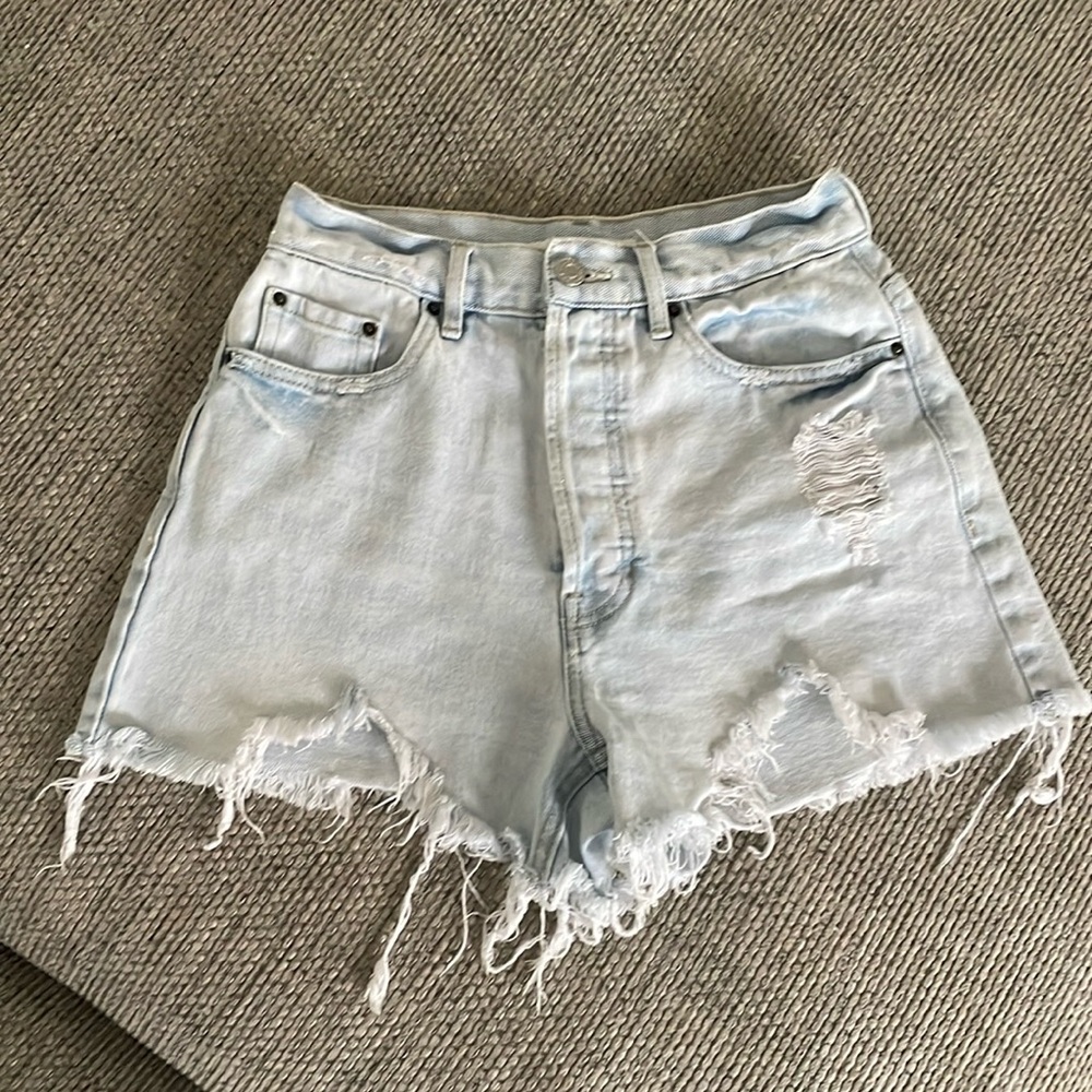 Pac Sun Ultra High Rise Vintage Denim Shorts